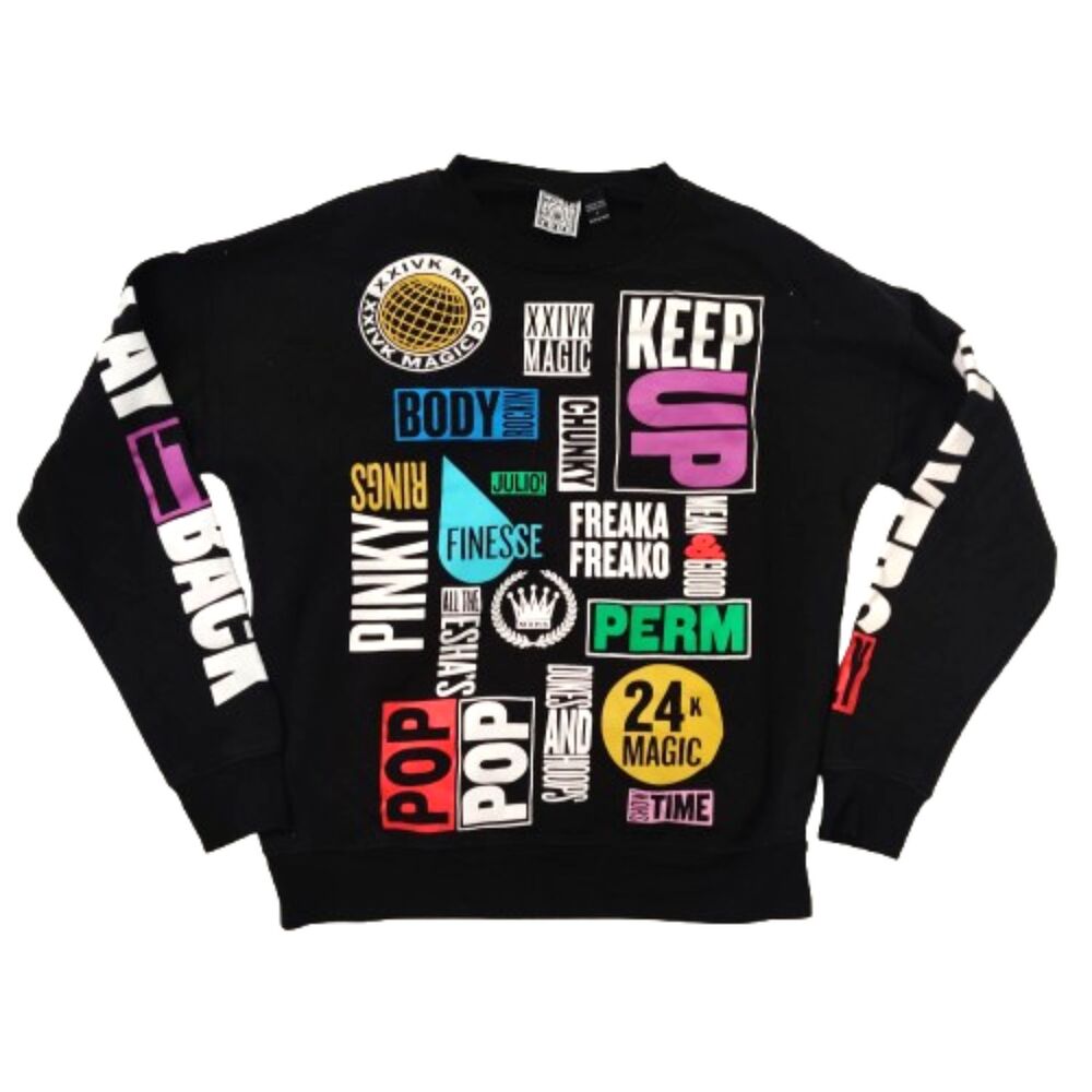 Bruno Mars 24K Magic World Tour Sweatshirt Large Black Concert Crewneck L Unisex